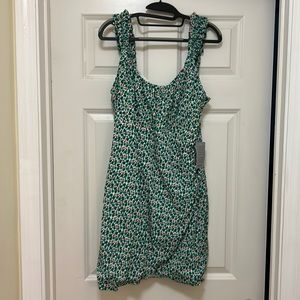 NWT LUSH Green Floral Dress Size L